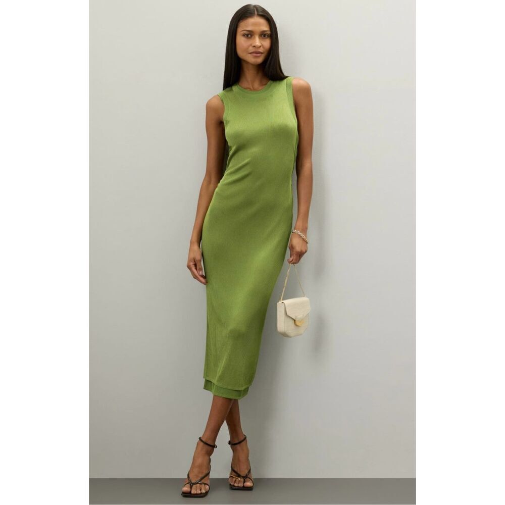 Atlein x RTR Green Knit Midi Dress 🤍